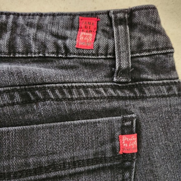 Zana Di Jeans Black Biker Stretch Side Metal Rivets Small Women Size 9 - Picture 4 of 5